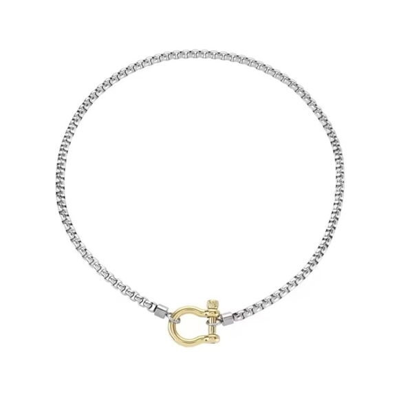 Elegant Gold and Silver Necklace - Picture 5 of 6